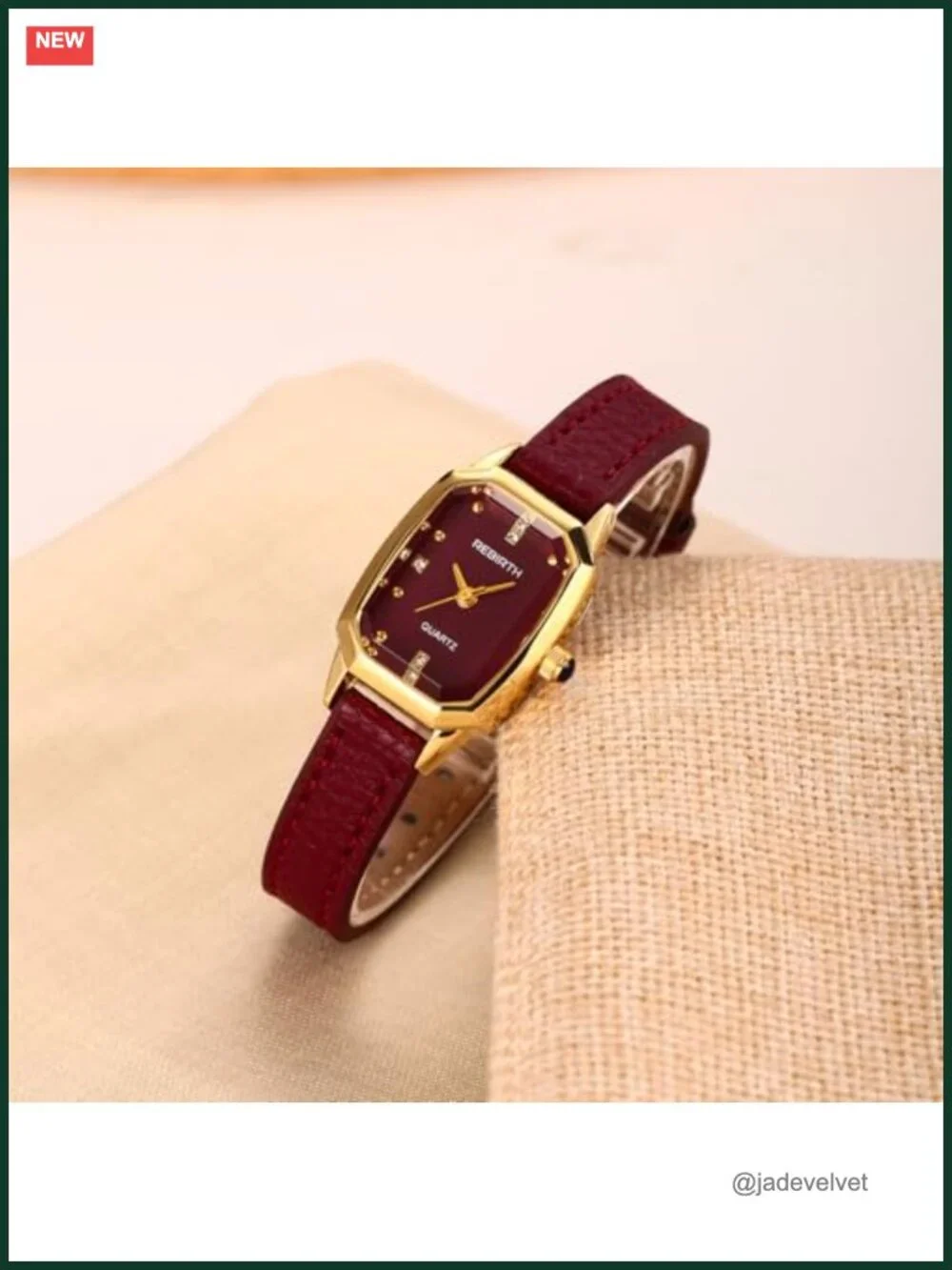 Women's Rectangular Quartz Watch Dress Wristwatch with Stainless Steel Bracelet